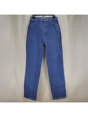 Wrangler Womens Jeans 9/10 Blue High Rise Straight Mom Denim Vintage Made In USA